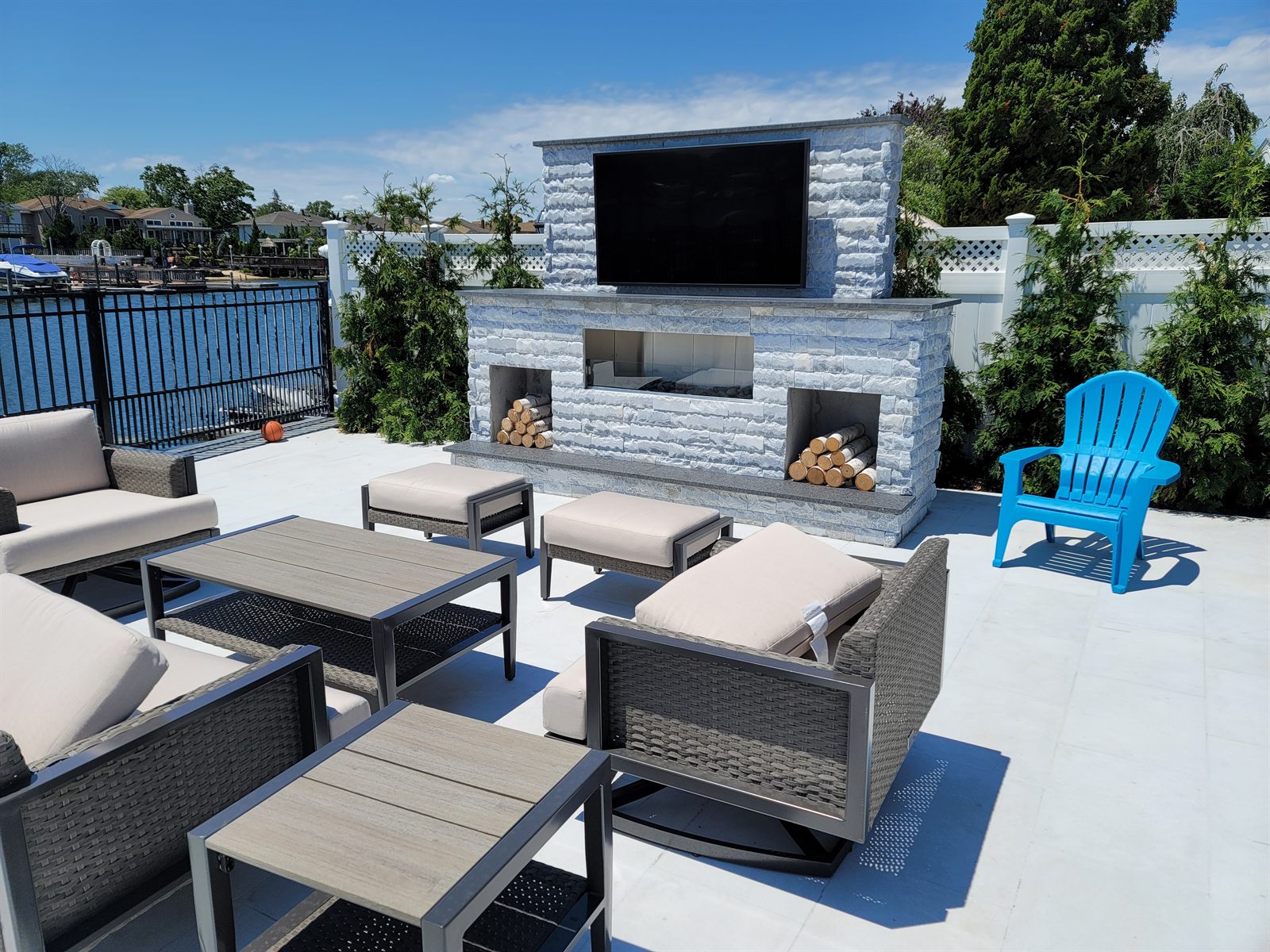 Custom deck built by Level Line in Bellmore, NY — view 1