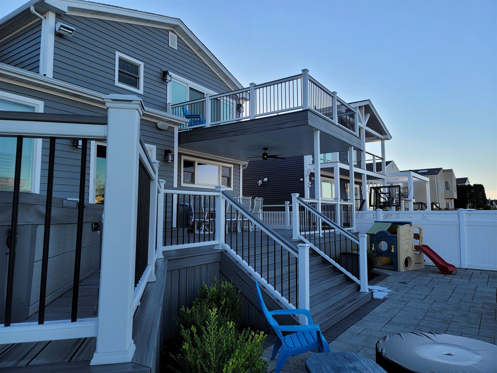 Custom deck built by Level Line in Bellmore, NY — view 4