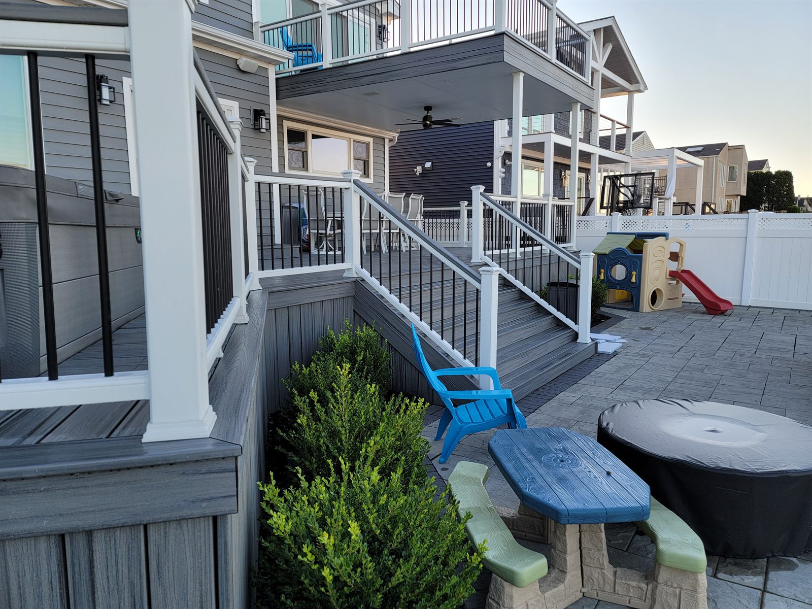 Custom deck built by Level Line in Bellmore, NY — view 6
