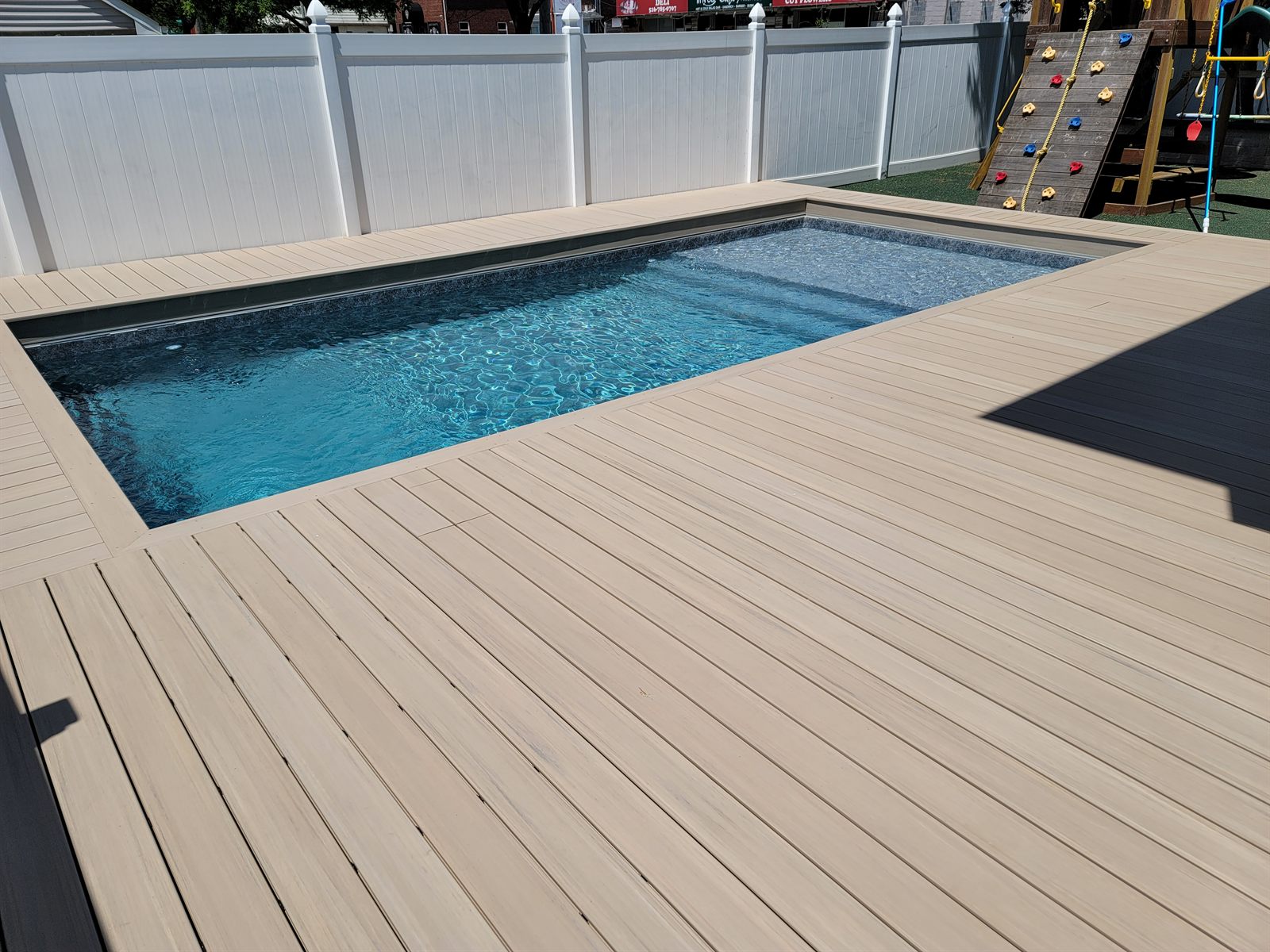 Custom deck built by Level Line in North Bellmore, NY — view 1