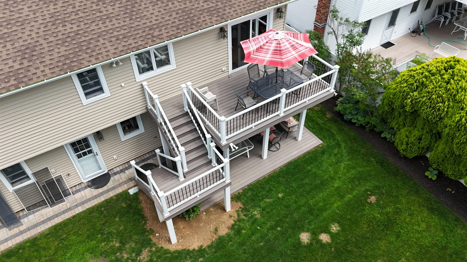 Custom deck built by Level Line in Wantagh, NY — view 2